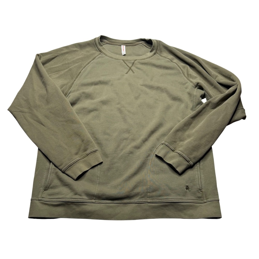 KNOWN SUPPLY‎ Sweatshirt Olive Green Organic Cotton Men's Size XL Long Sleeve